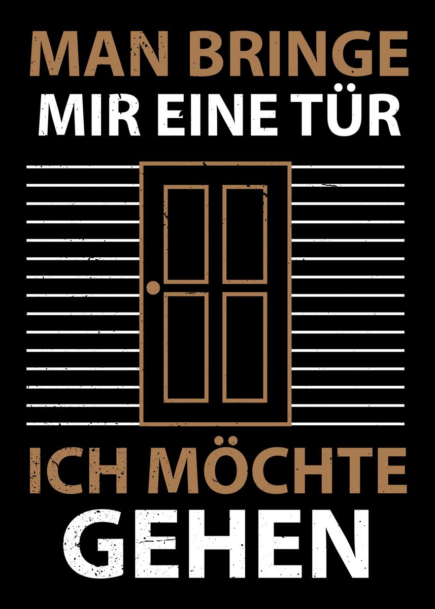 Wie Bringe Ich Sie Dazu Mir Einen Runterzuholen 'Man Bringe Mir Eine Tr' Poster, picture, metal print, paint by Anna