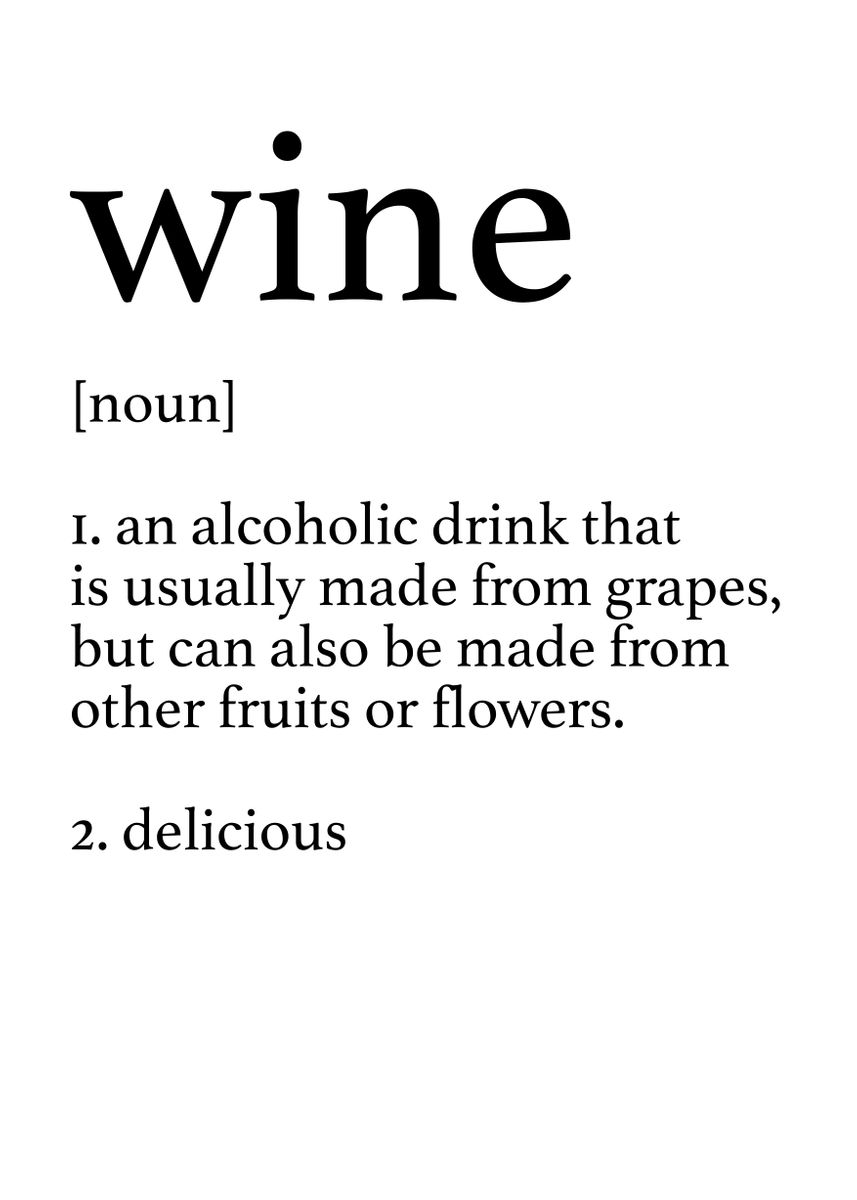 'Wine definition' Poster by PrintsWithPersonality Displate