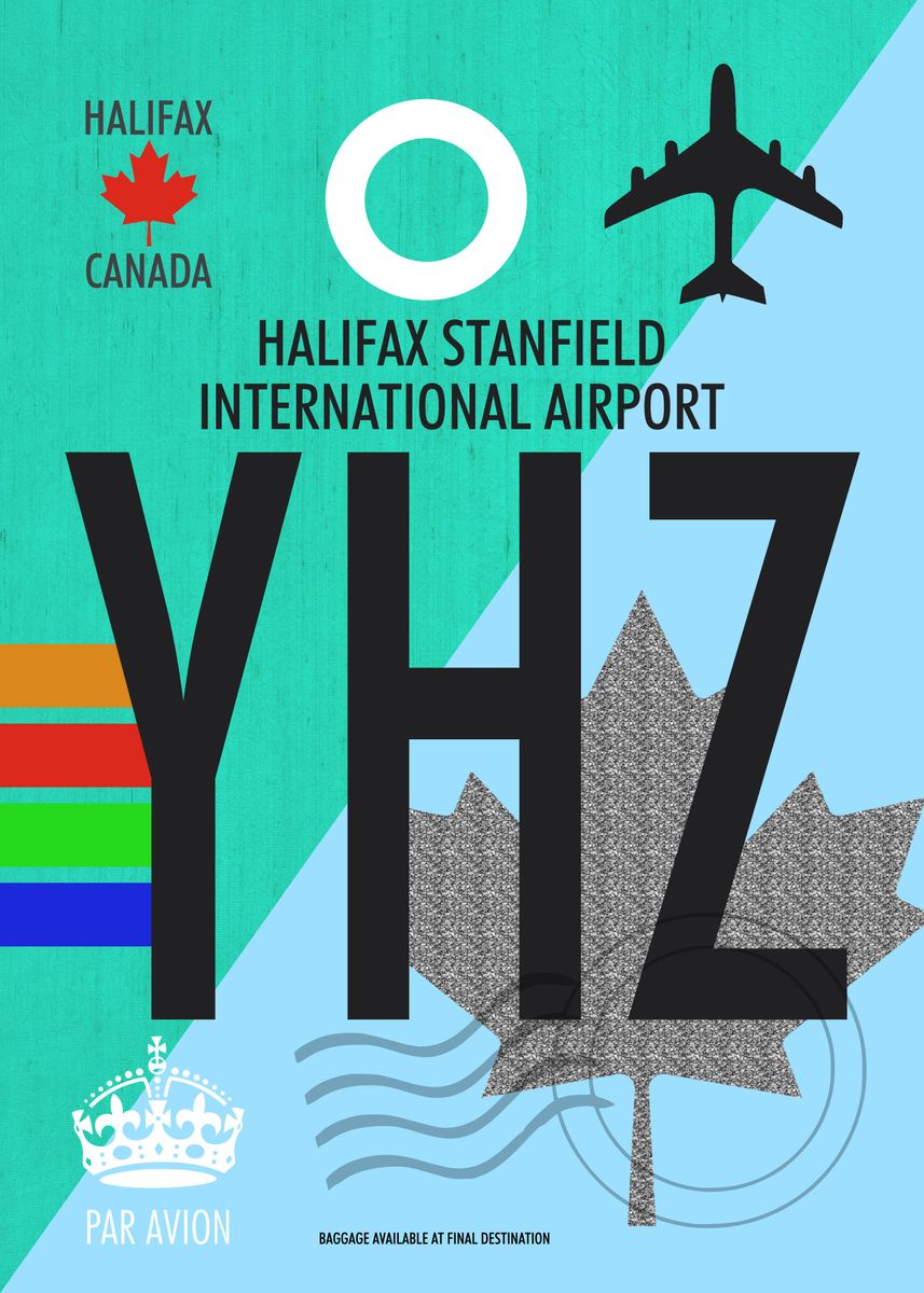 'YHZ HALIFAX AIRPORT CODE' Poster by Atomic Chinook Displate