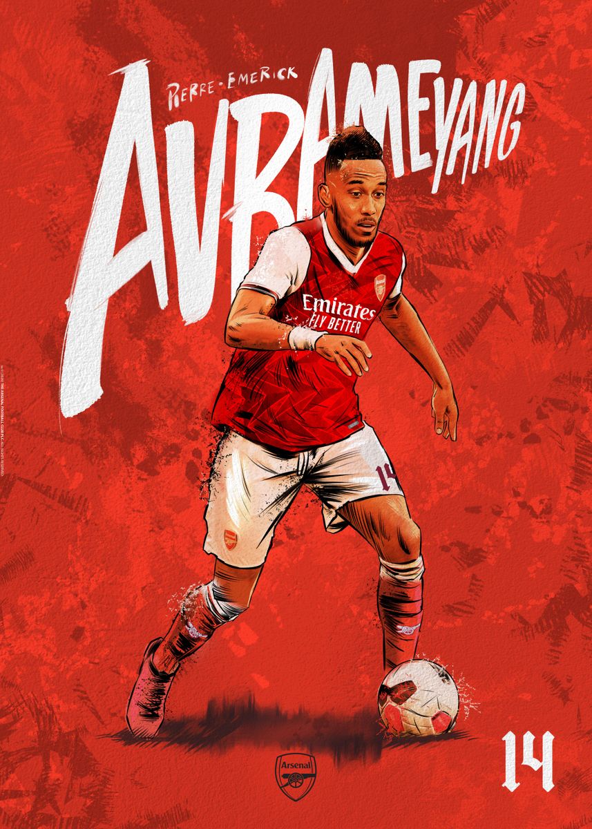 'Pierre Emerick Aubameyang' Poster by Arsenal  | Displate