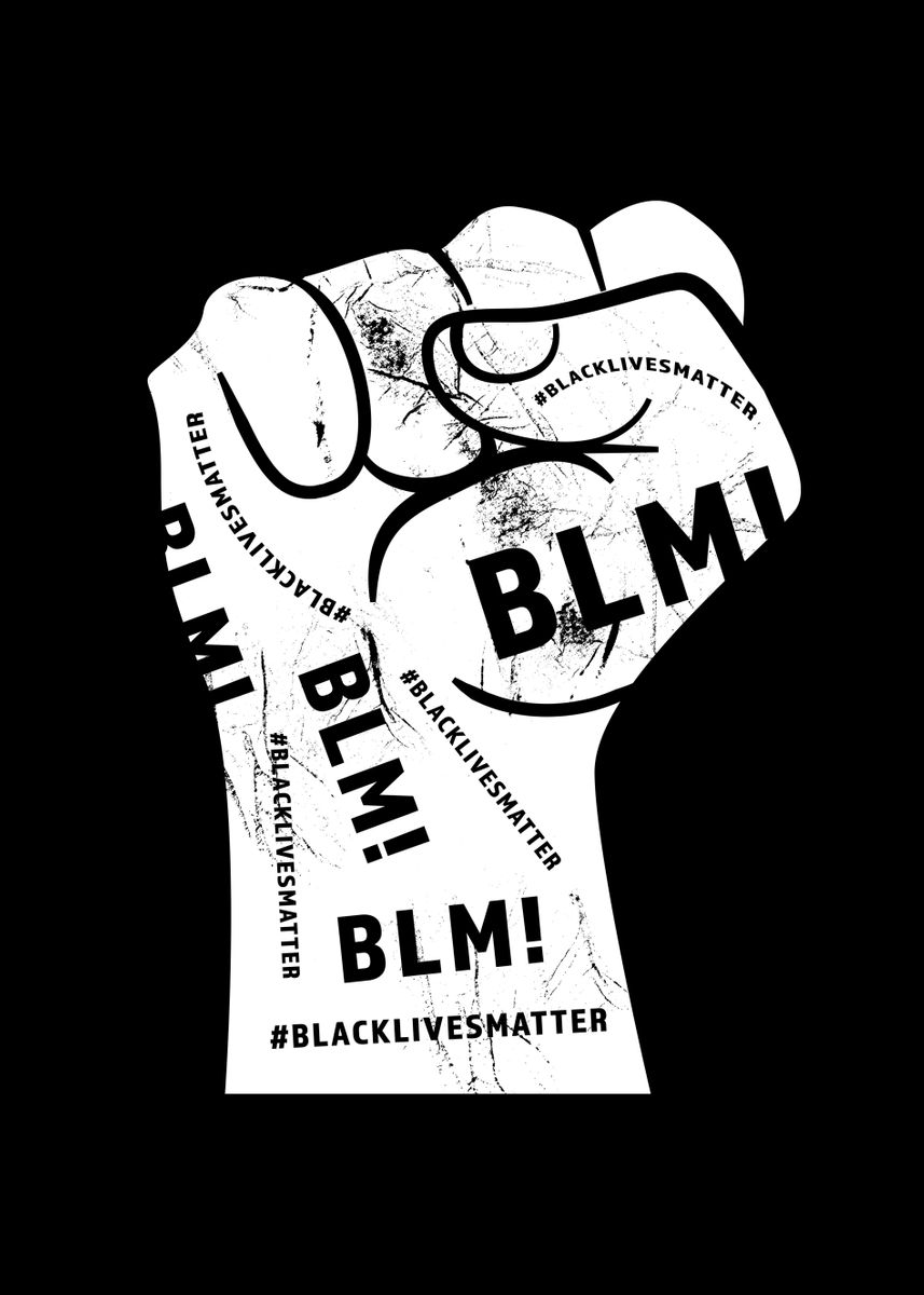 'Black Lives Matter Fist' Poster, picture, metal print, paint by Phil ...