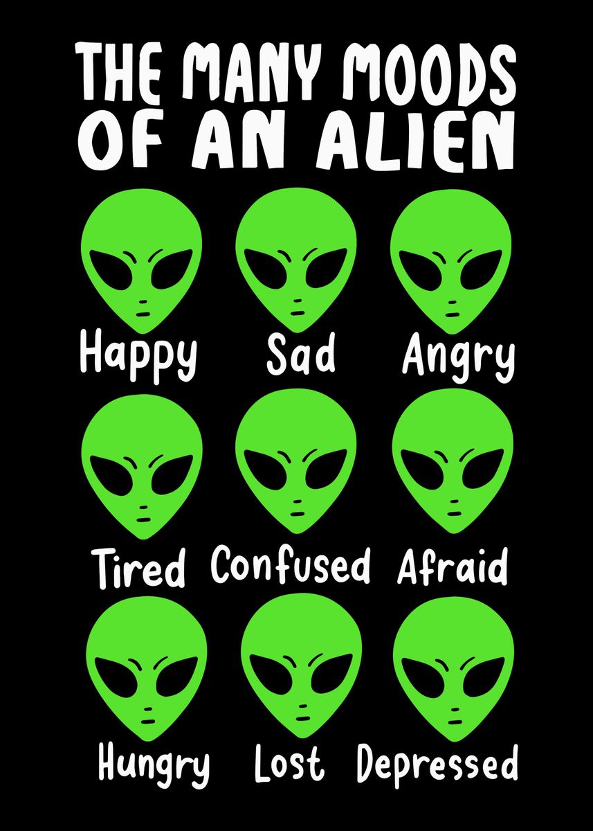 'Moods Of An Alien' Poster, picture, metal print, paint by PiolettaArt ...