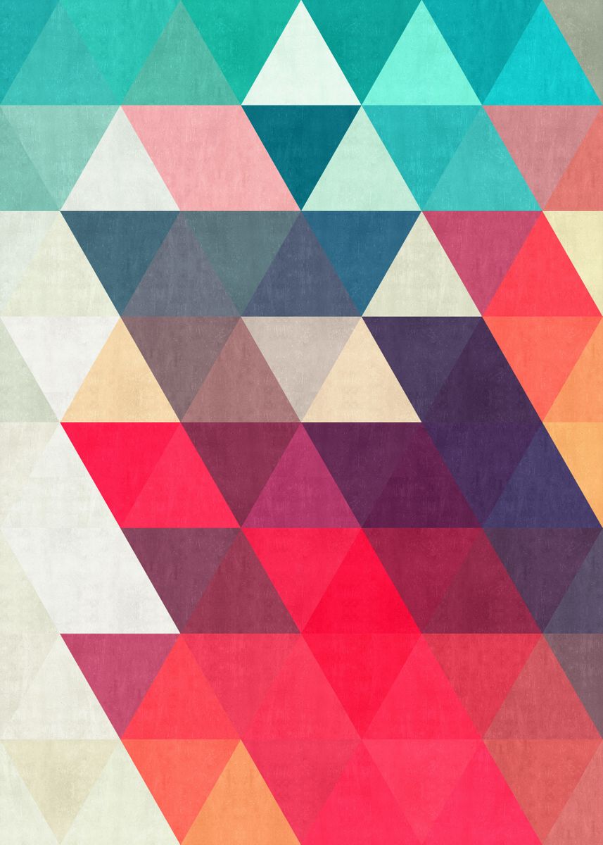 'Triangular pattern VII' Poster, picture, metal print, paint by Vitor ...