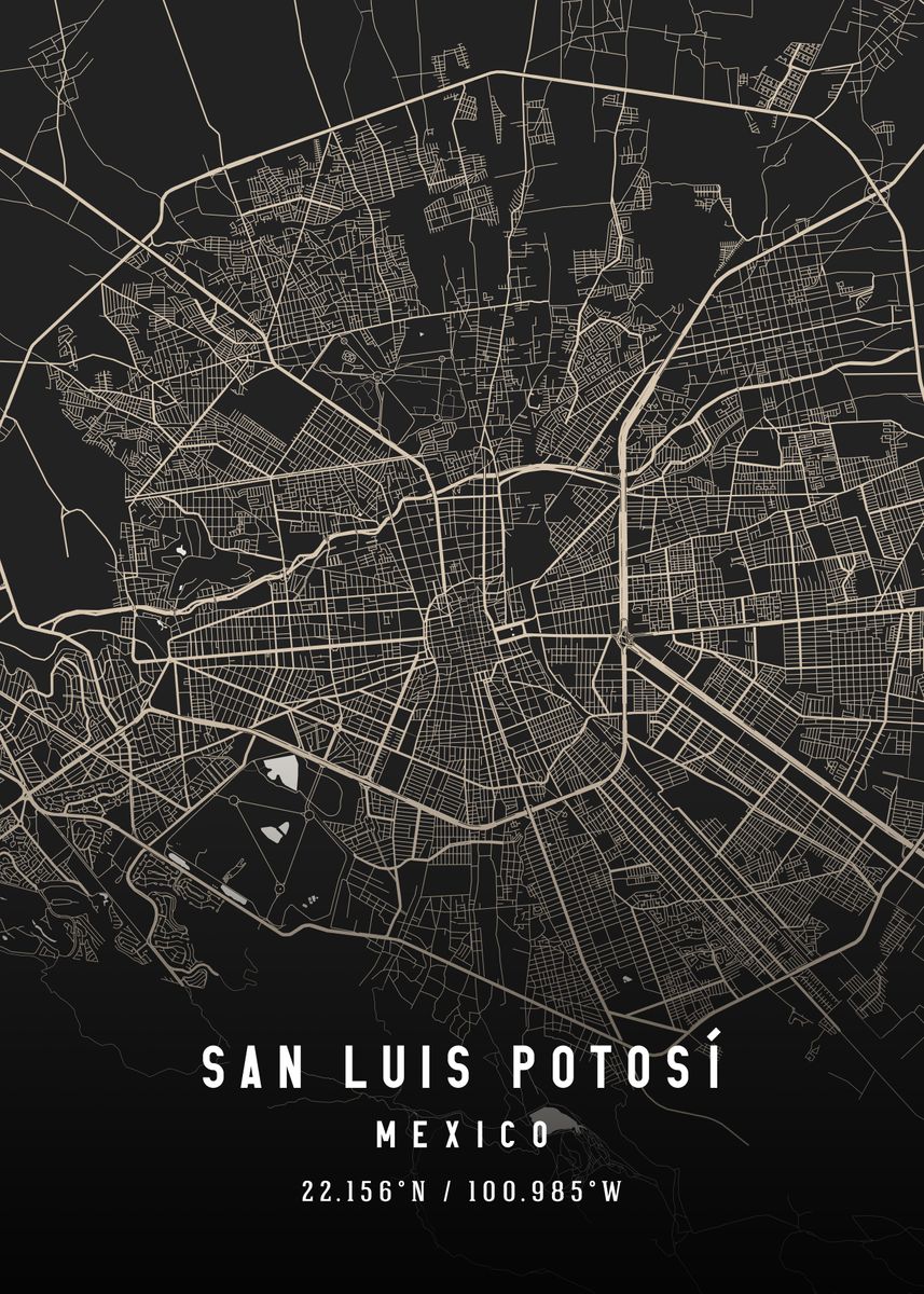 San Luis Potosi Mexico' Poster by Five Senses Art | Displate