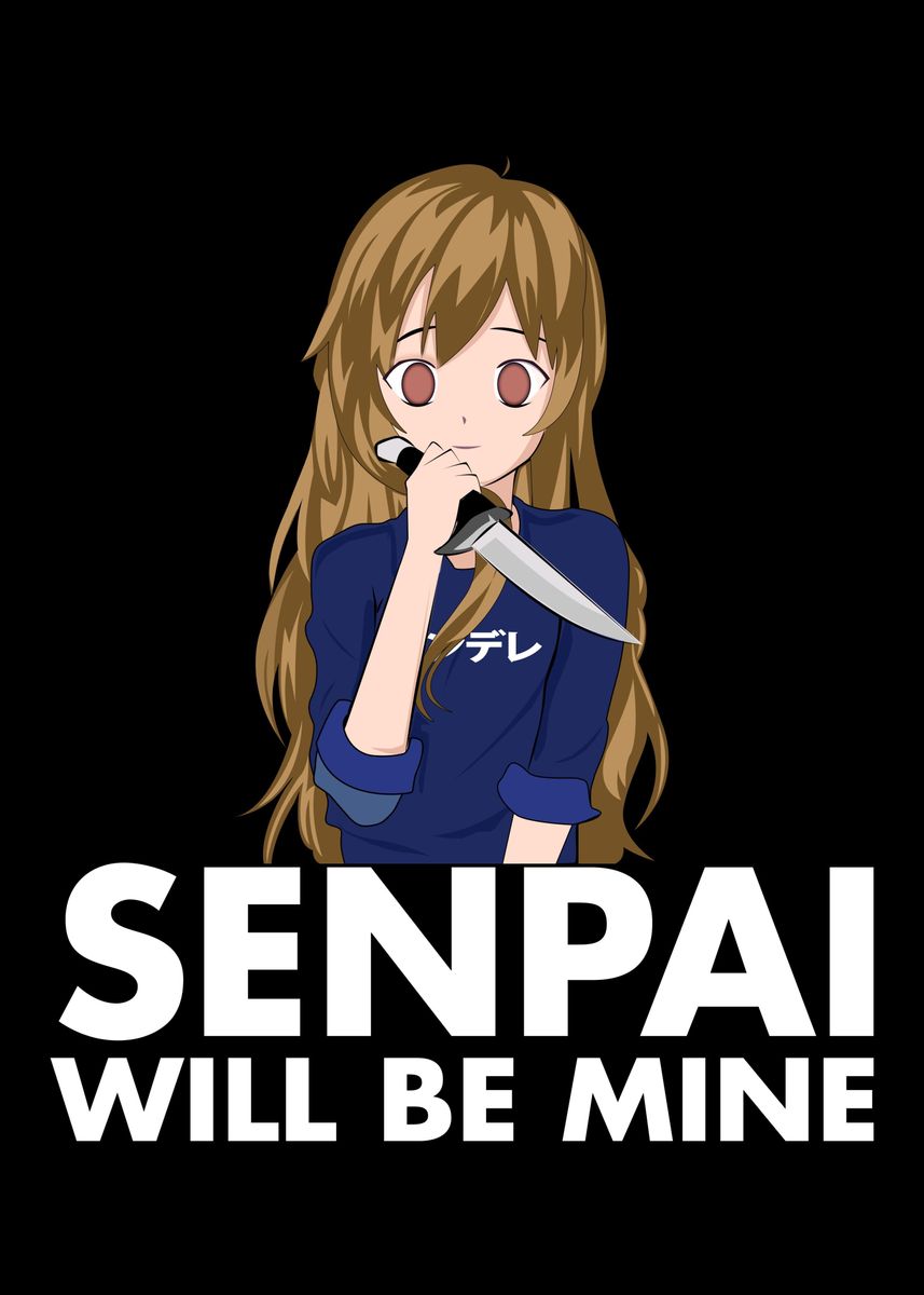 Senpai Anime Girl Japanese Cute Manga Kawaii Poster by The Perfect Presents