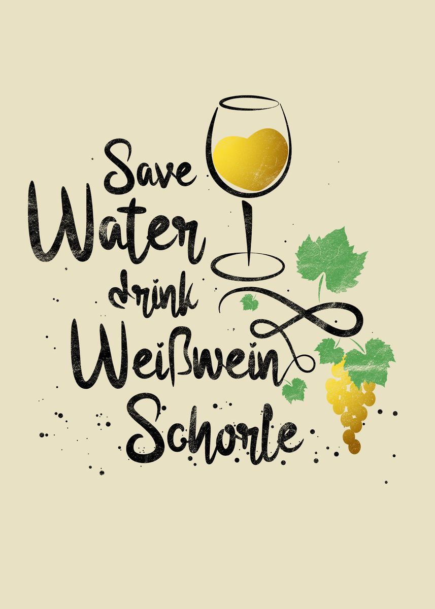 'Wein Spruch Rotwein Motiv' Poster by dvdesign Displate
