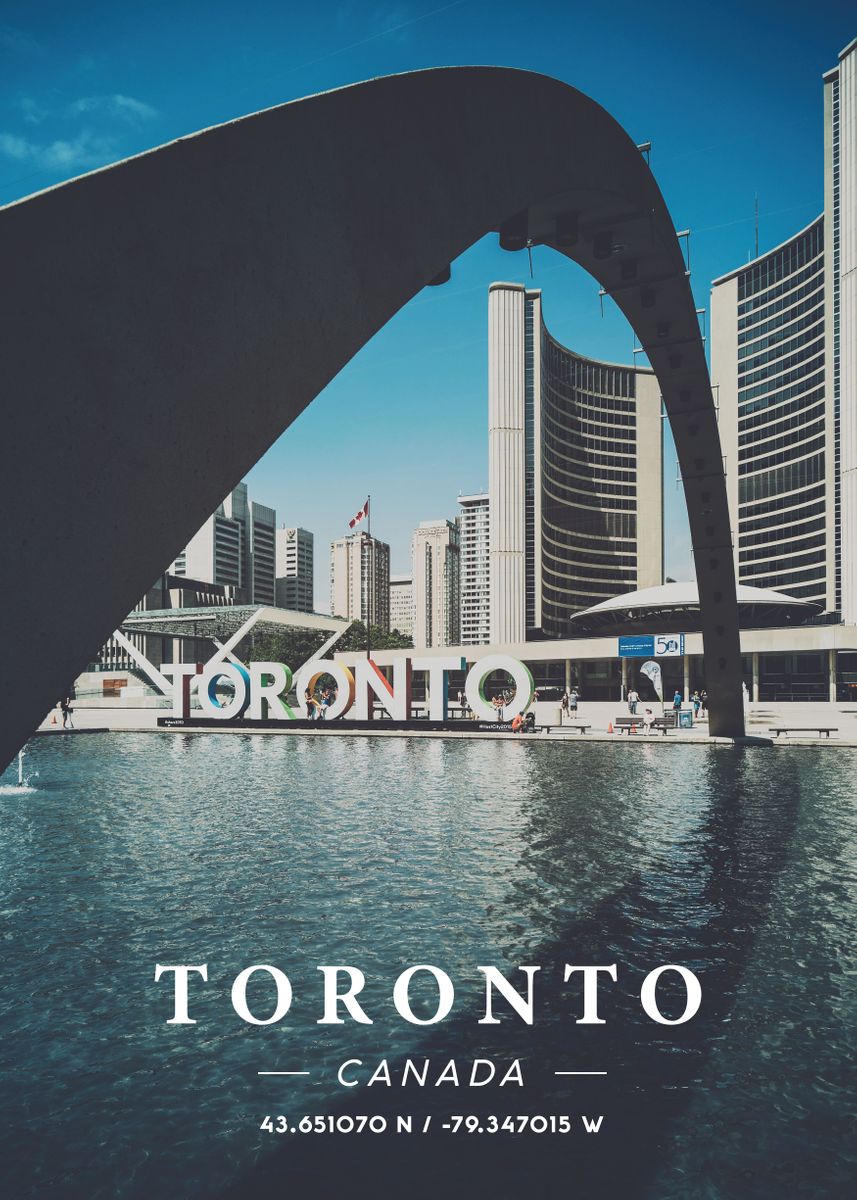 'Toronto Coordinate Art 2' Poster by Lea Etienne | Displate