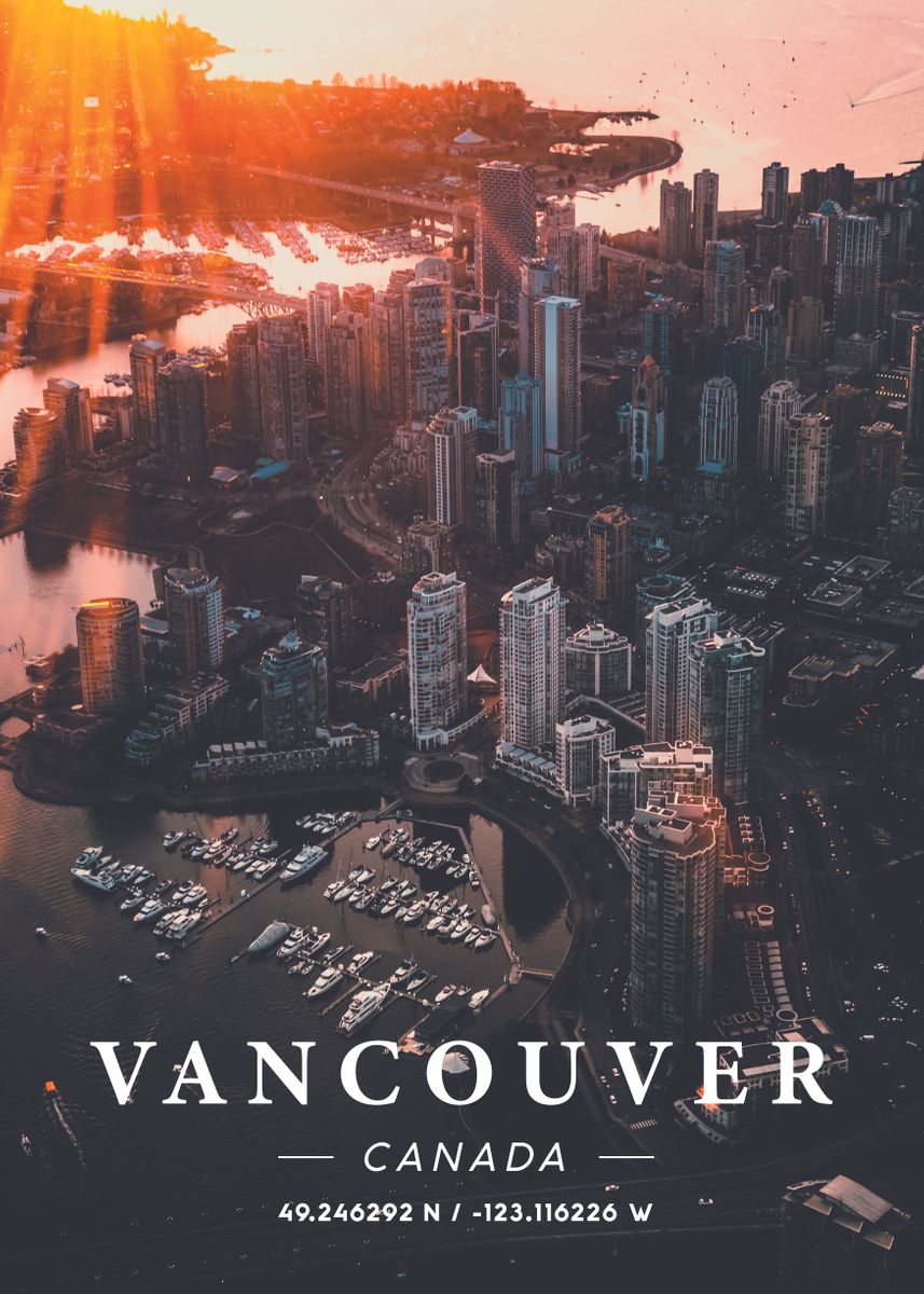 'Vancouver Coordinate Art' Poster by Lea Etienne | Displate