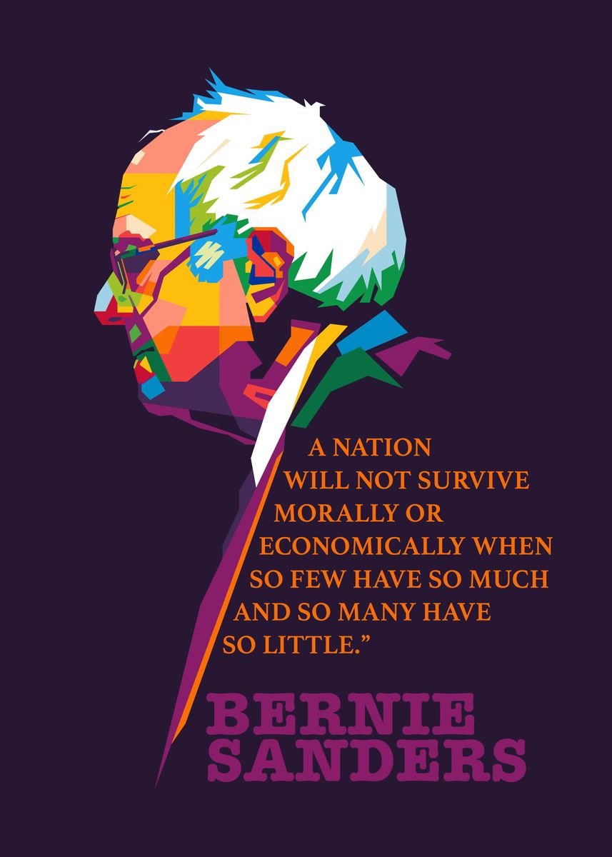 Bernie Sanders Poster By Nofa Aji Zatmiko Displate