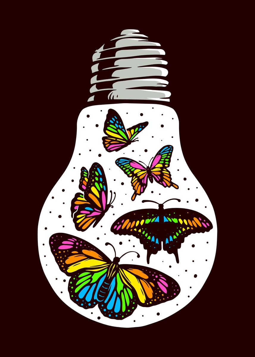 'Butterfly light art' Poster by Ari yanda Displate