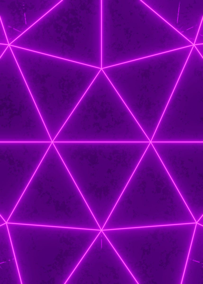 'Neon Wall' Poster, picture, metal print, paint by Souzezz Displate