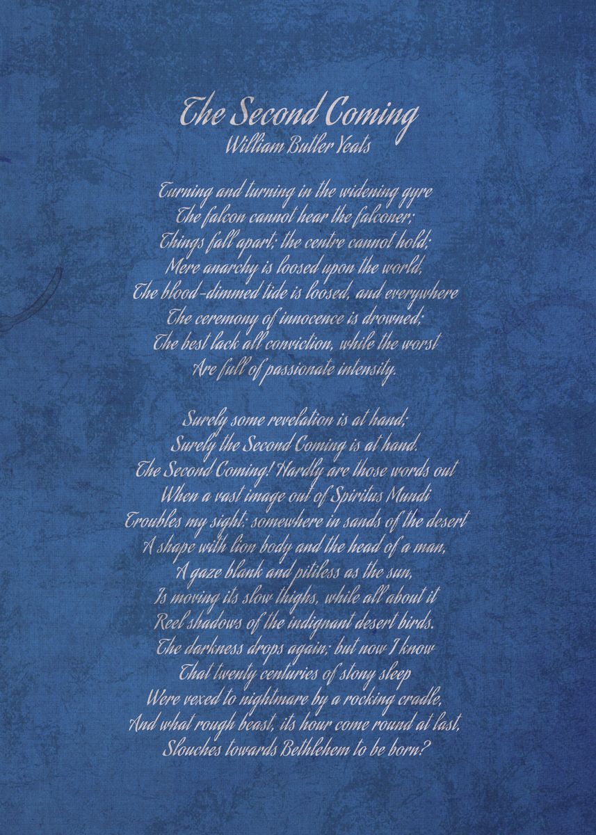 The Second Coming Yeats Poster By Design Turnpike Displate the second coming yeats poster by design turnpike displate