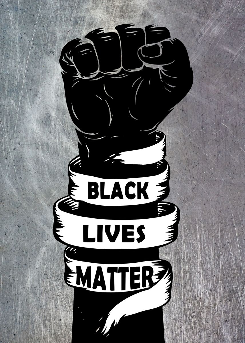 'BLACK LIVES MATTER METAL' Poster, picture, metal print, paint by ...