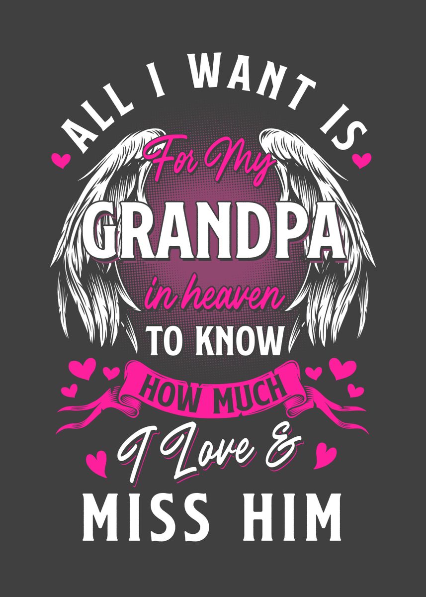 'Grandpa In Heaven' Poster, picture, metal print, paint by schmugo ...