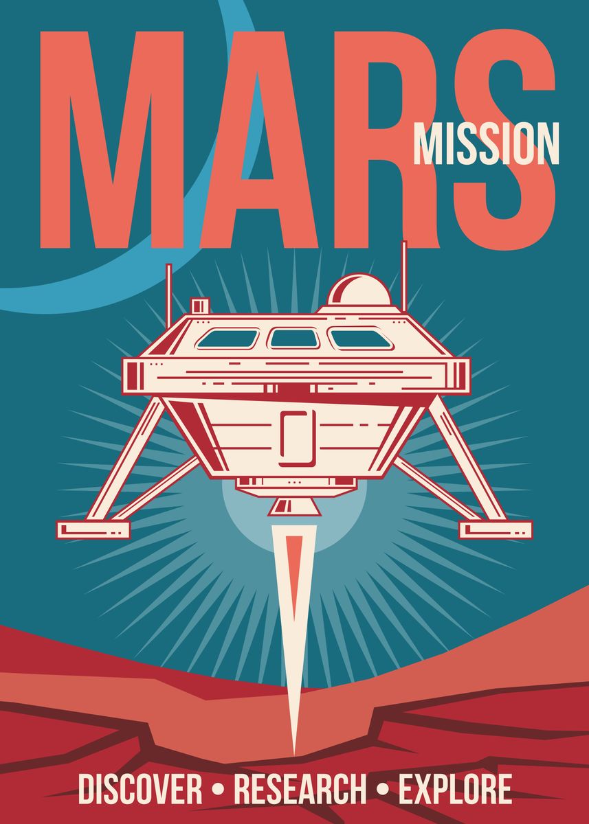 'Mars Mission' Poster by StonerPlates  | Displate