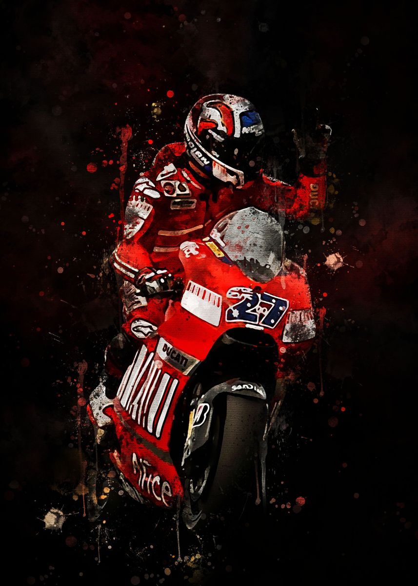 'Casey Stoner 3' Poster, picture, metal print, paint by Muhammad Irsan ...