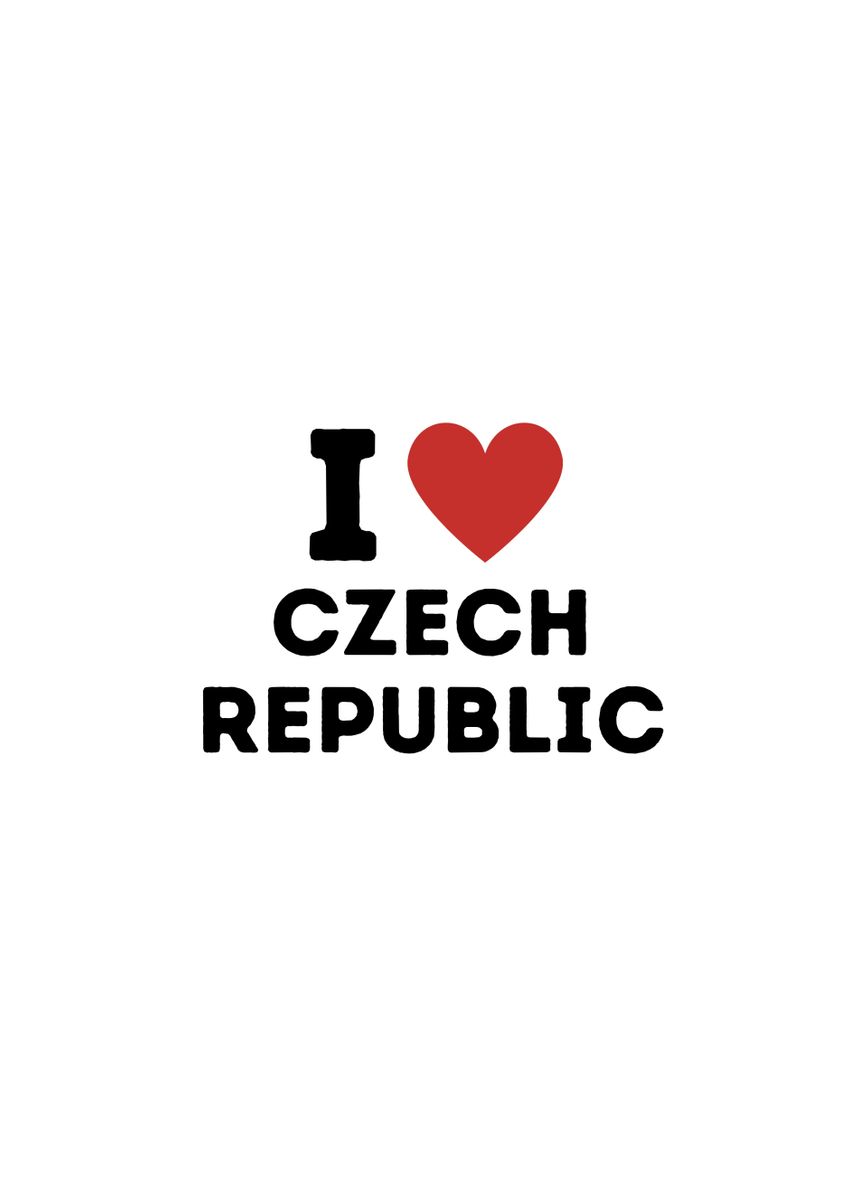 'I Love Czech Republic' Poster by James Adams Displate