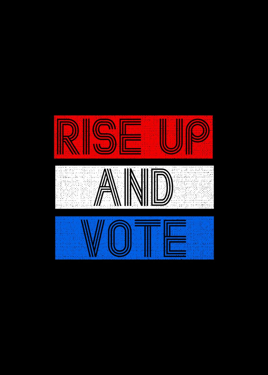 'Rise Up And Vote Vintage' Poster by Visualz | Displate