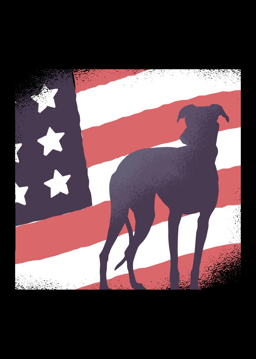 ‘DOG AMERICAN FLAG’ Poster by thetshirtshop2020 | Displate