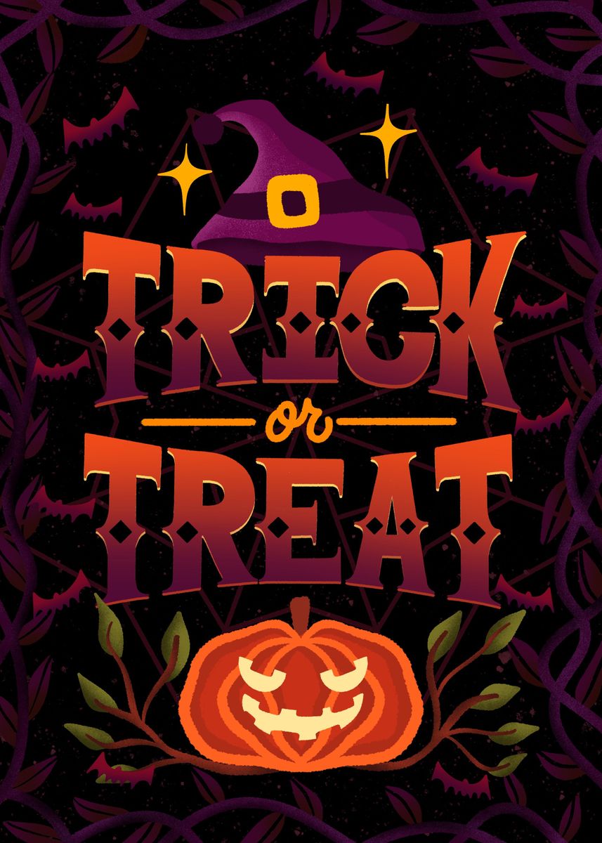 'Trick Or Treat' Poster by Anziehend | Displate