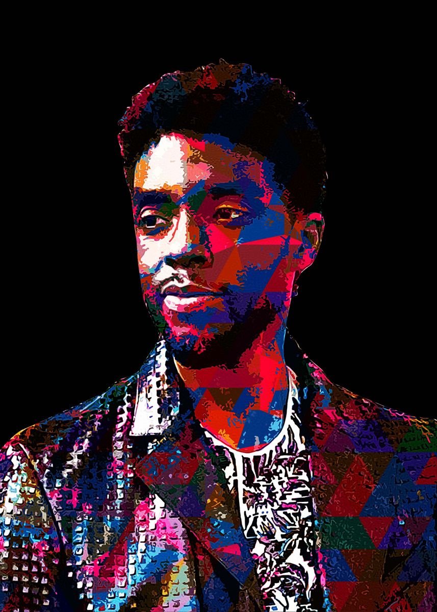 'Chadwick Boseman ' Poster, picture, metal print, paint by Creative ...