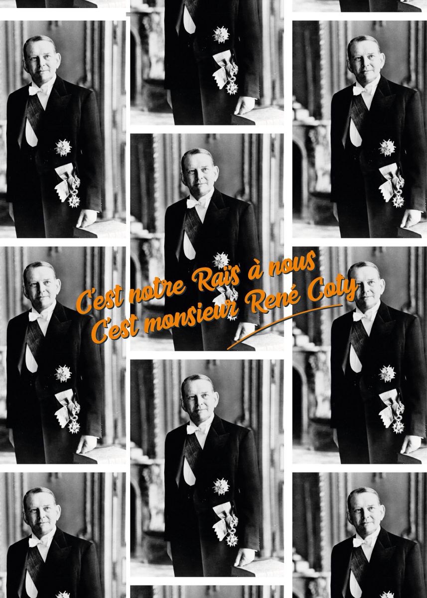 'Rene Coty OSS 117' Poster, picture, metal print, paint by Soronelite ...