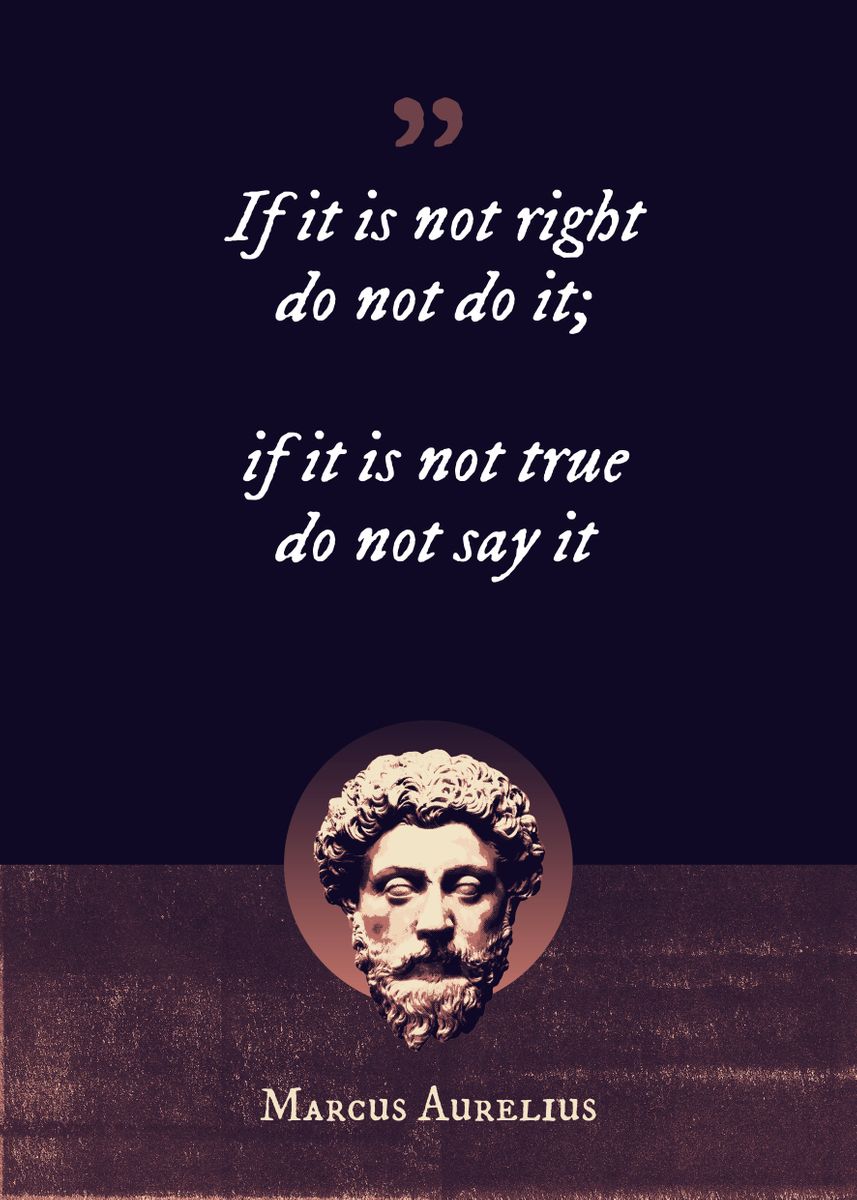 'If it is not right' Poster by Syahrasi  | Displate