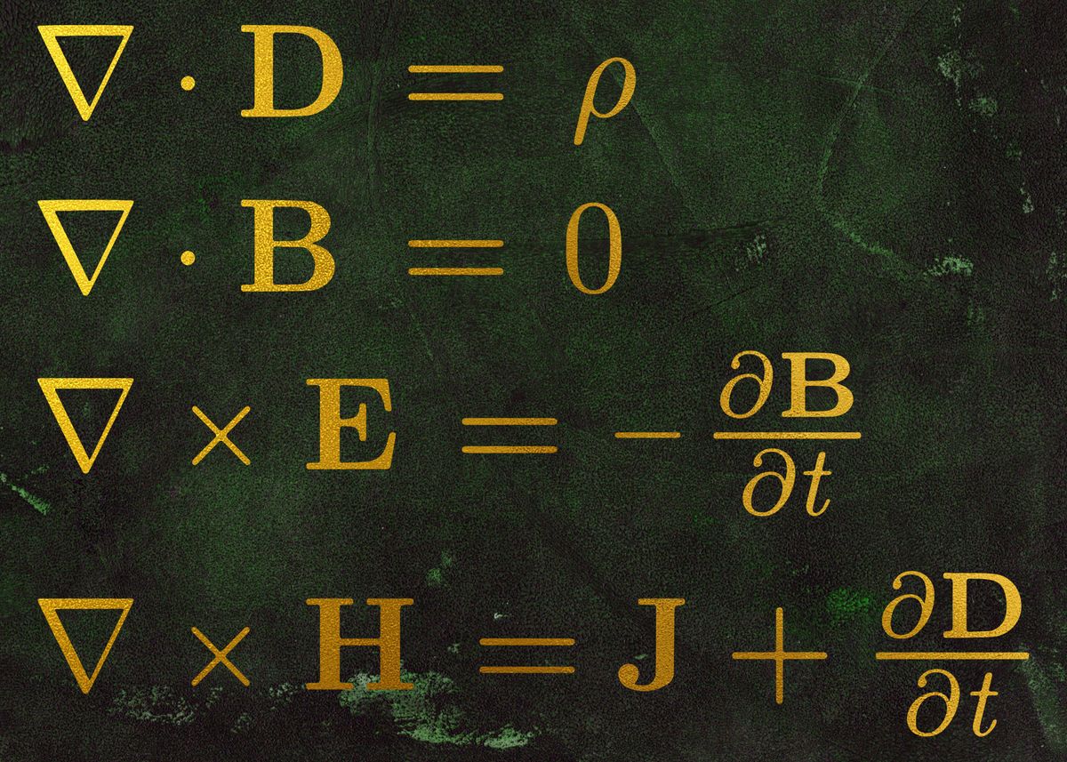 Maxwells Equations Poster By Erzebet Prikel Displate 1771