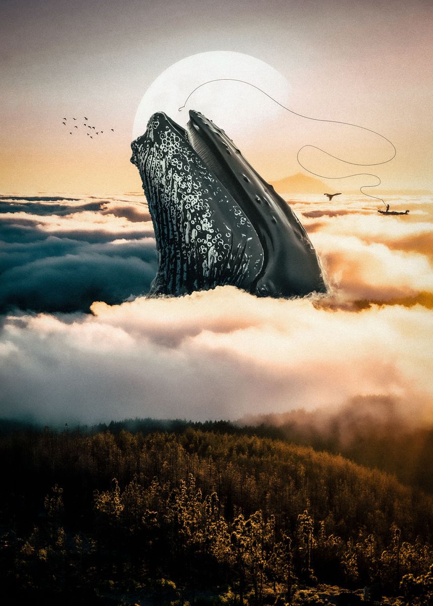 'Gone Fishing' Poster, picture, metal print, paint by Kilo Byte | Displate