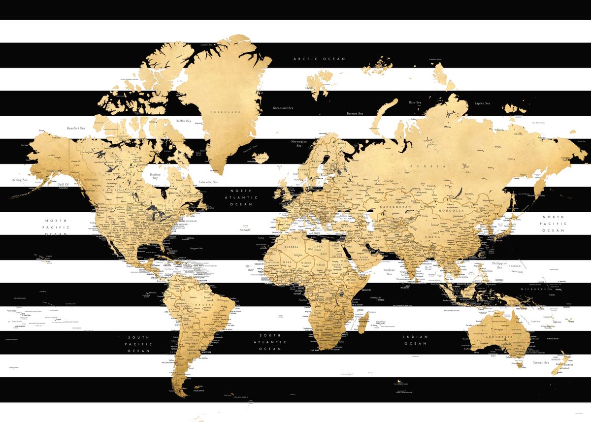 'Harper world map' Poster by blursbyai | Displate
