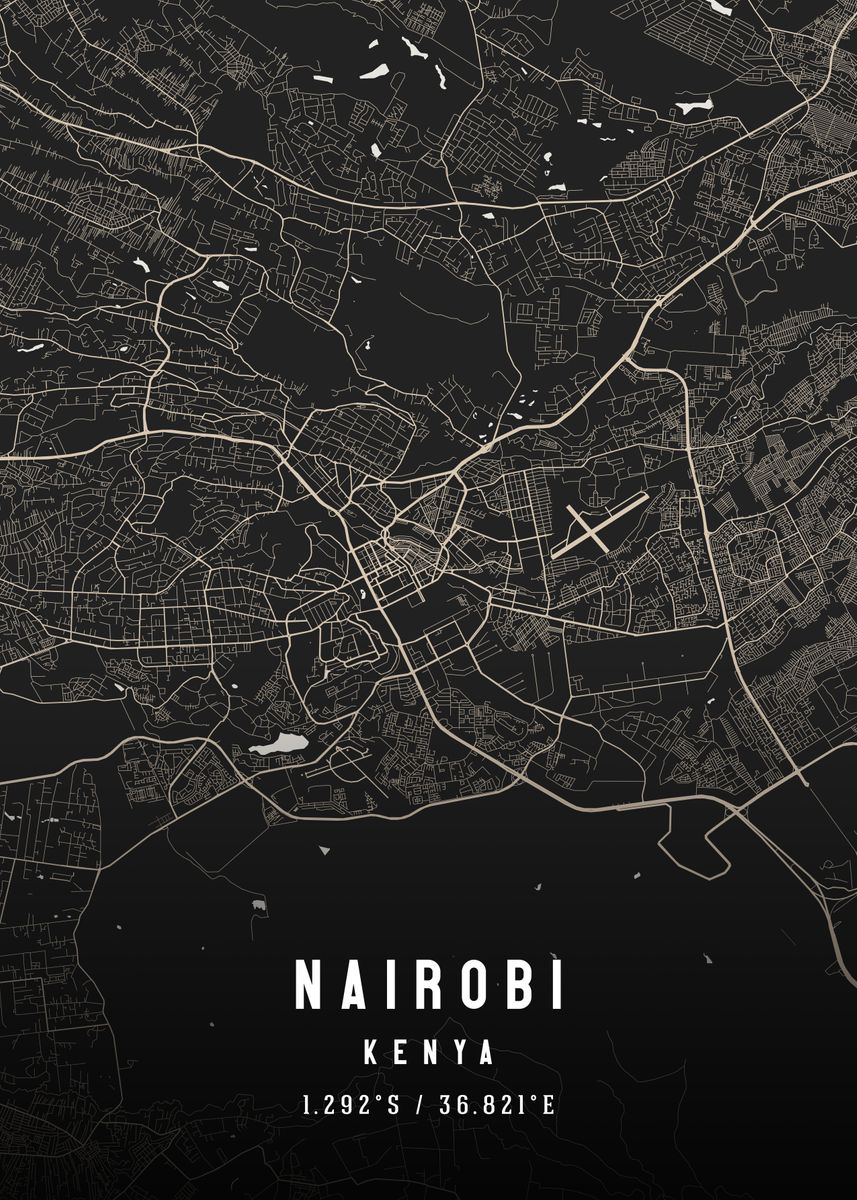 'Nairobi Kenya' Poster, picture, metal print, paint by Five Senses Art ...