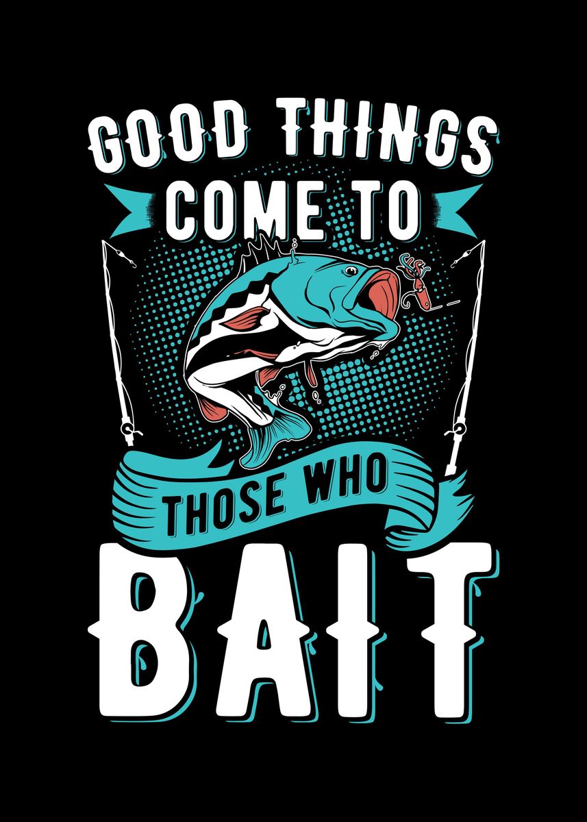 'Fishing Ruler Fisherman' Poster, picture, metal print, paint by LaLou ...