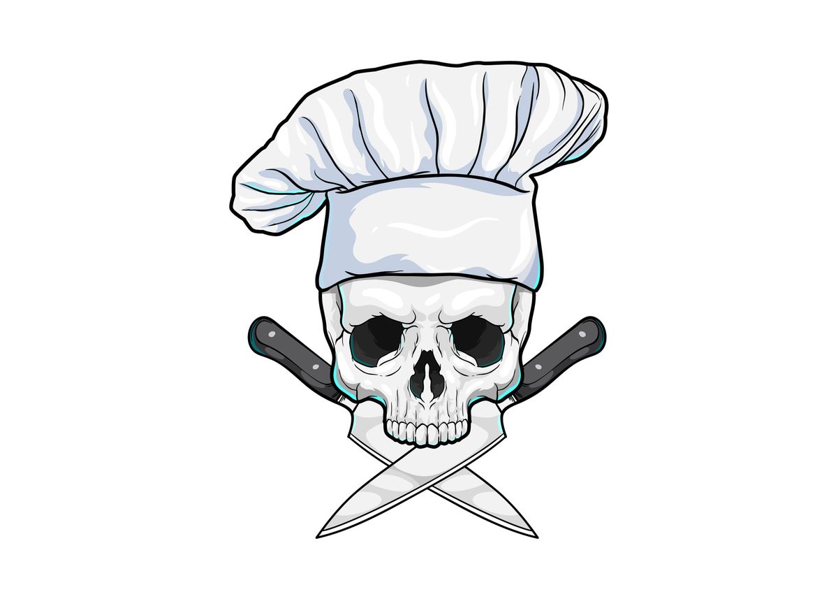 skull with chef hat