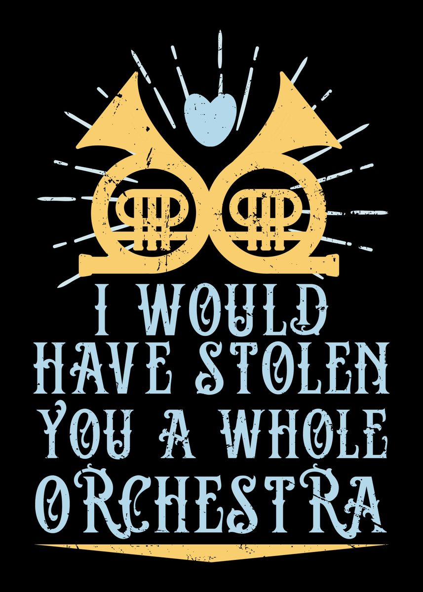 'French Horn Player' Poster by CrazySquirrel Displate