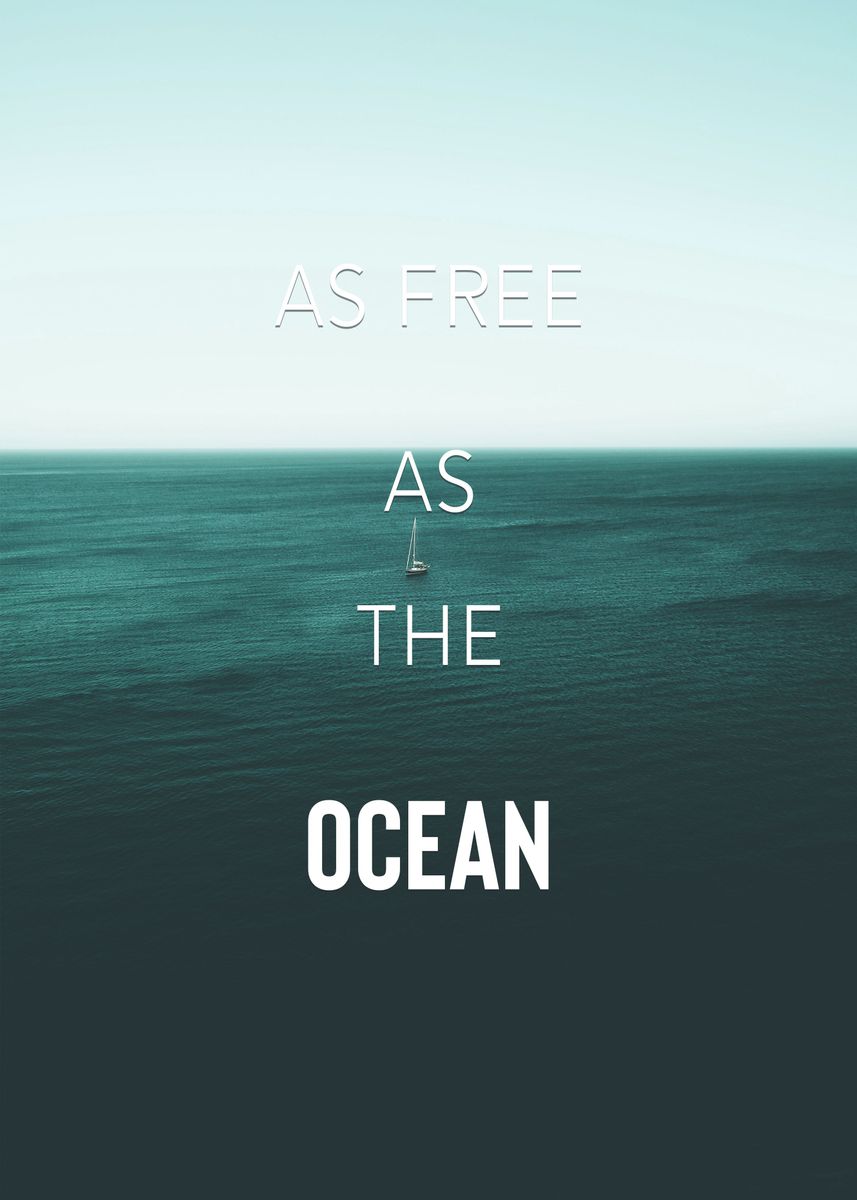 'As free as the ocean 05' Poster by The Aesthetic Home by Jed | Displate