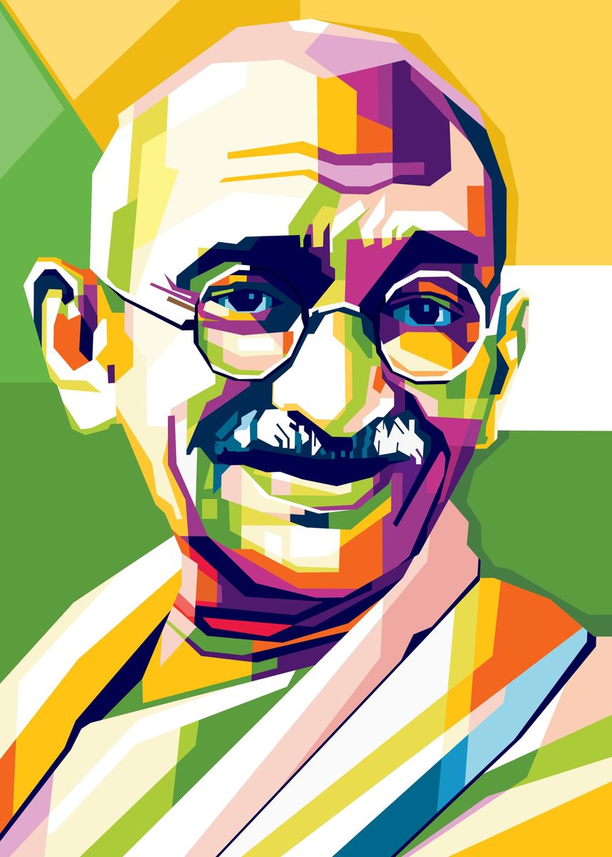 'Mahatma Gandhi' Poster, picture, metal print, paint by indocreativeart ...