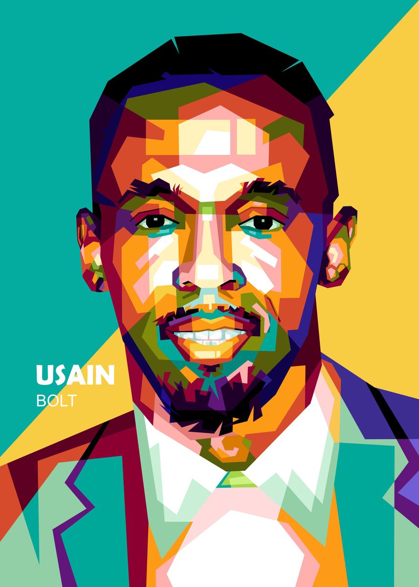 'USAIN BOLT ' Poster, picture, metal print, paint by AMIRUDIN 06 | Displate