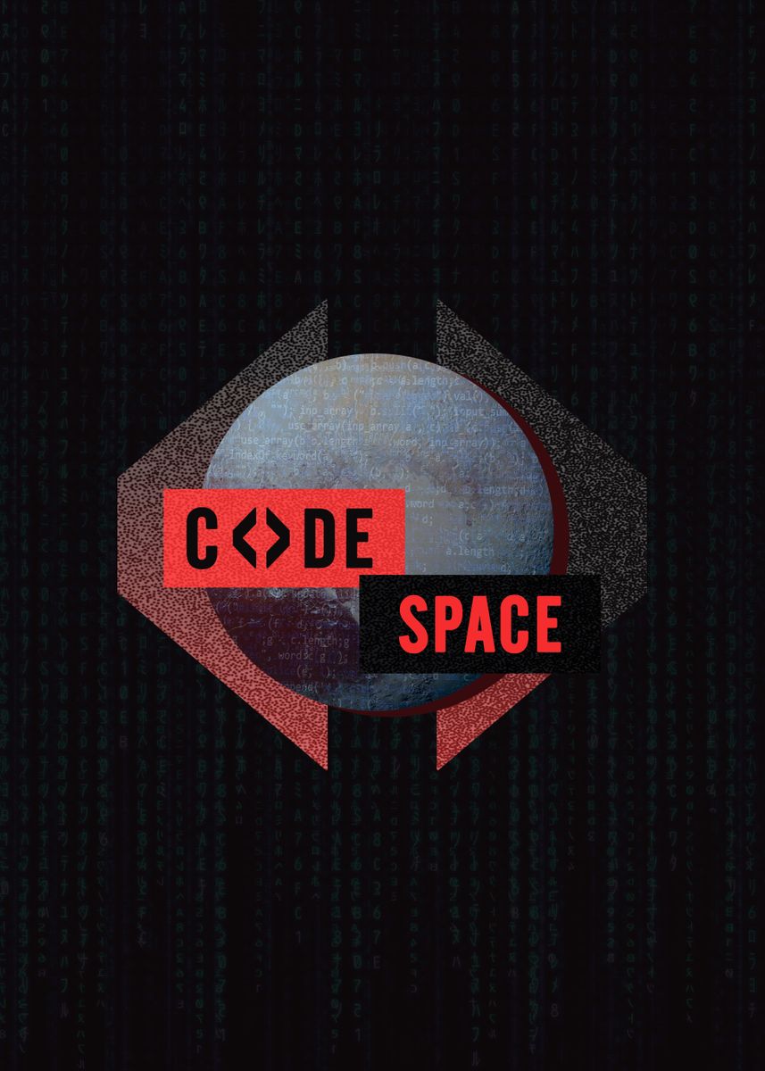 'Programming art Code Space' Poster by Kari Sl | Displate