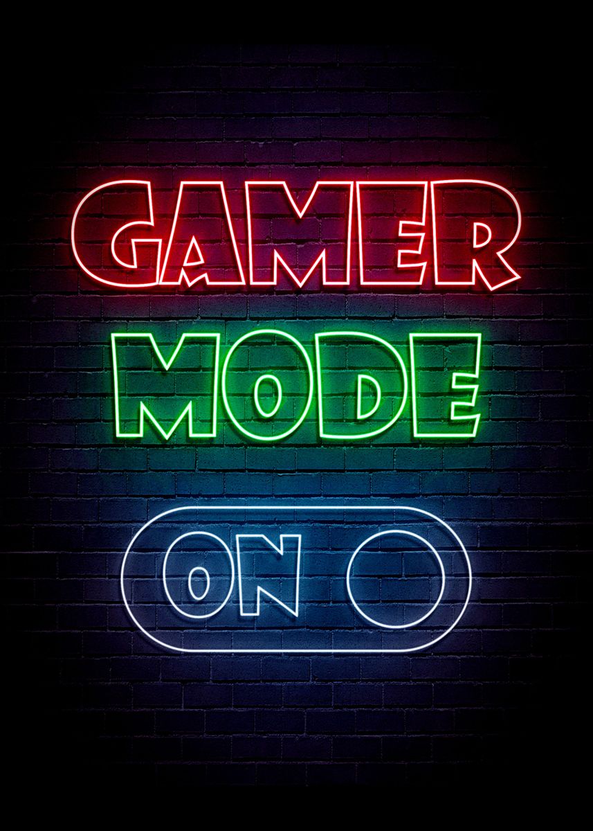 'Gamer Mode ' Poster, picture, metal print, paint by Black Iris | Displate