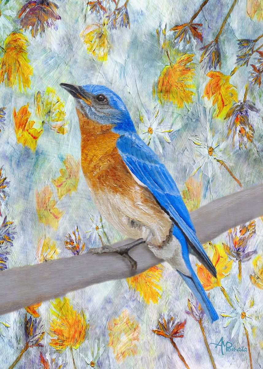 'eastern Bluebird' Poster By Ángeles M Pomata 