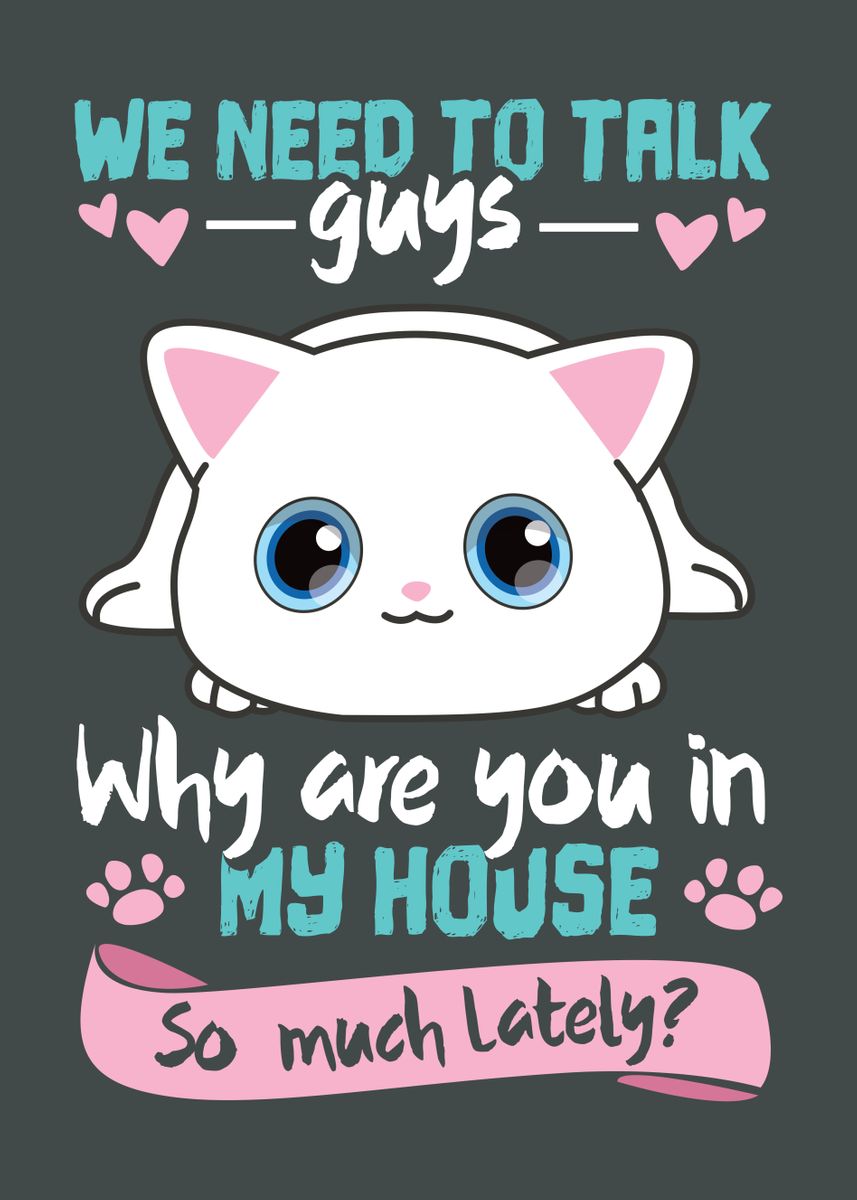 'Quarantine Kitten' Poster by Martin Weibel Displate