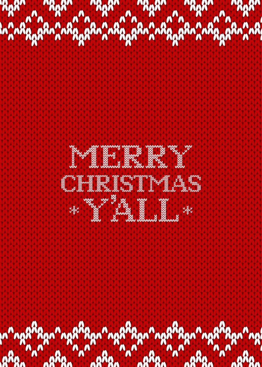 'Merry Christmas Yall' Poster, picture, metal print, paint by Visualz ...