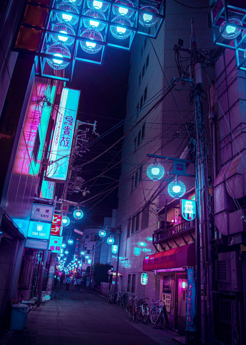 'Tokyo Cyberpunk street' Poster, picture, metal print, paint by Benoit ...