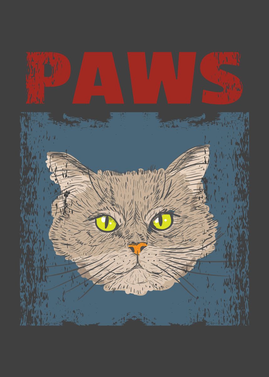 'Cats' Poster, picture, metal print, paint by schmugo | Displate