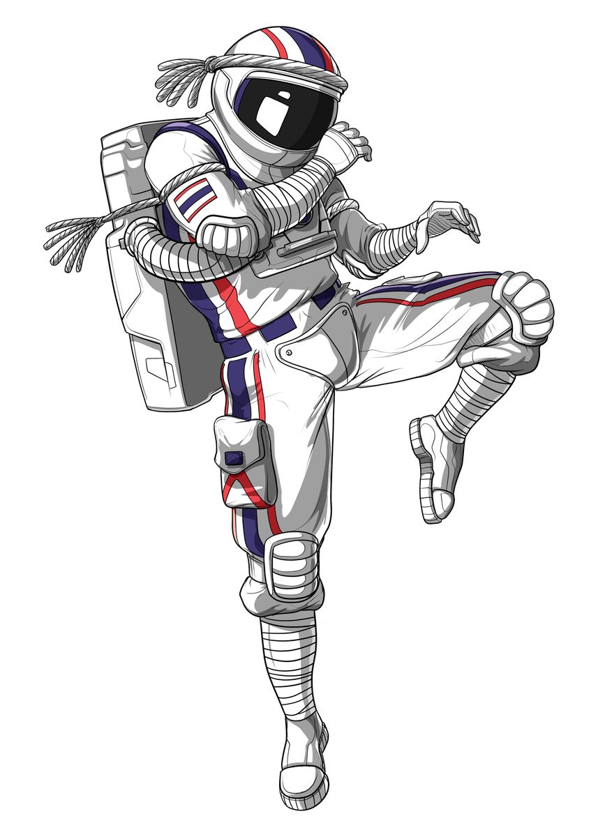 'Muay Thai Astronaut' Poster by Psychonautica  | Displate