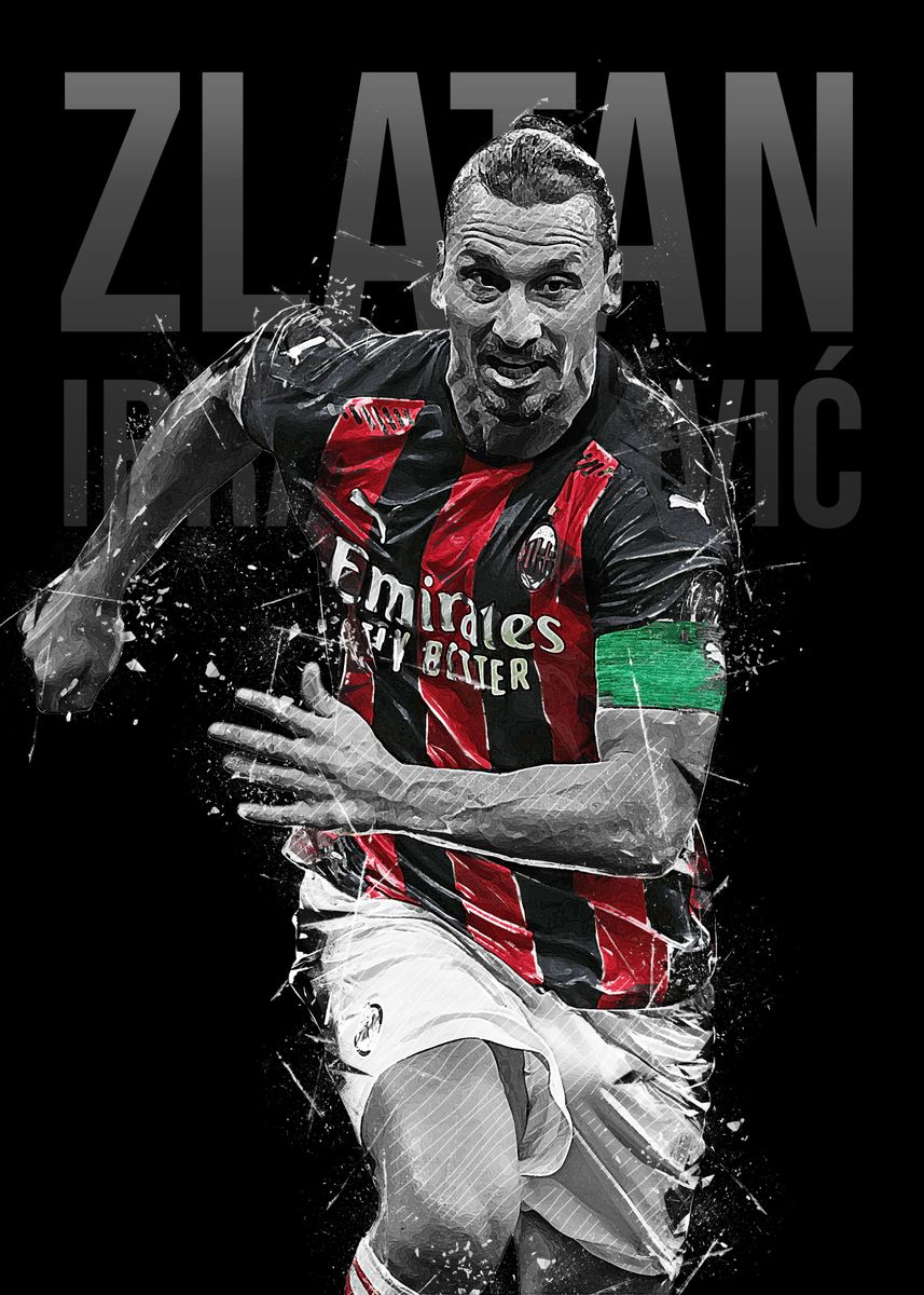 Swedish Professional Striker Footballer 43"x24" Poster 038 Zlatan Ibrahimovic 