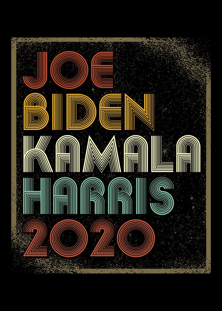 'Biden Harris' Poster, picture, metal print, paint by Cooldruck | Displate