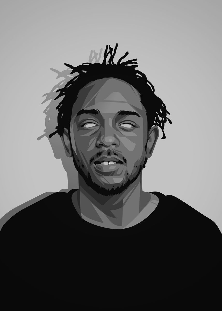 'Kendrick Lamar' Poster, picture, metal print, paint by Tovu Yovi ...