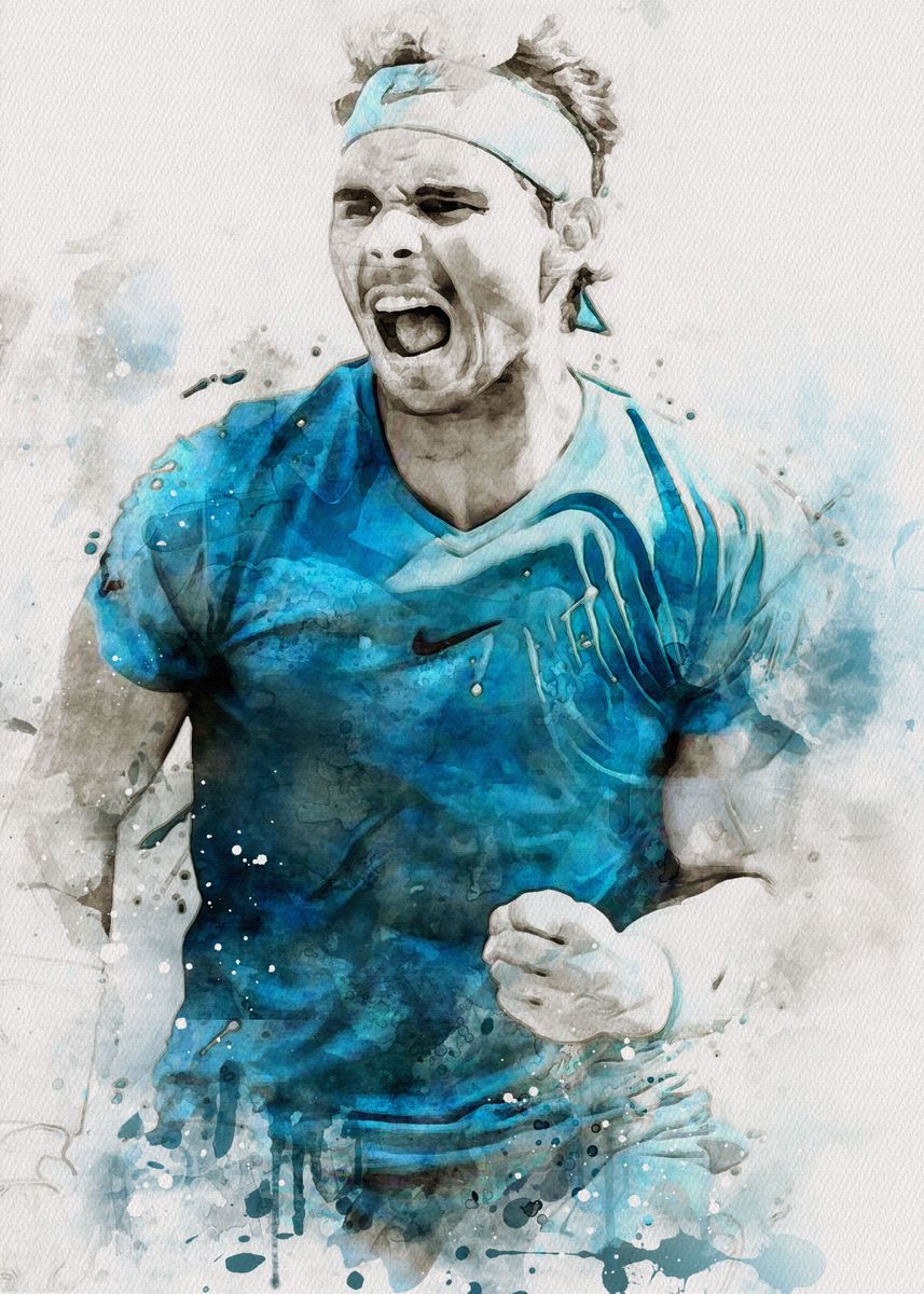 'Rafael Nadal poster' Poster, picture, metal print, paint by ...