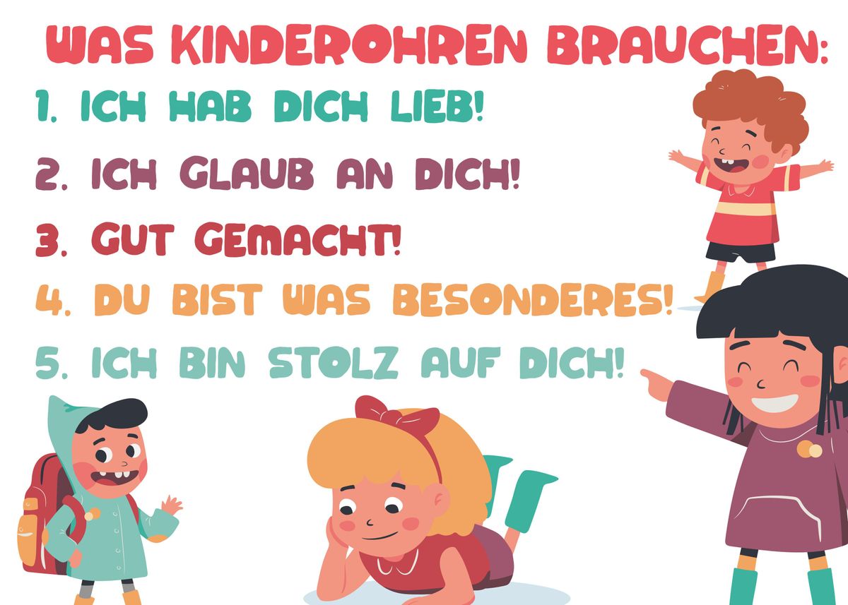 'Was Kinderohren brauchen' Poster by afdesign | Displate